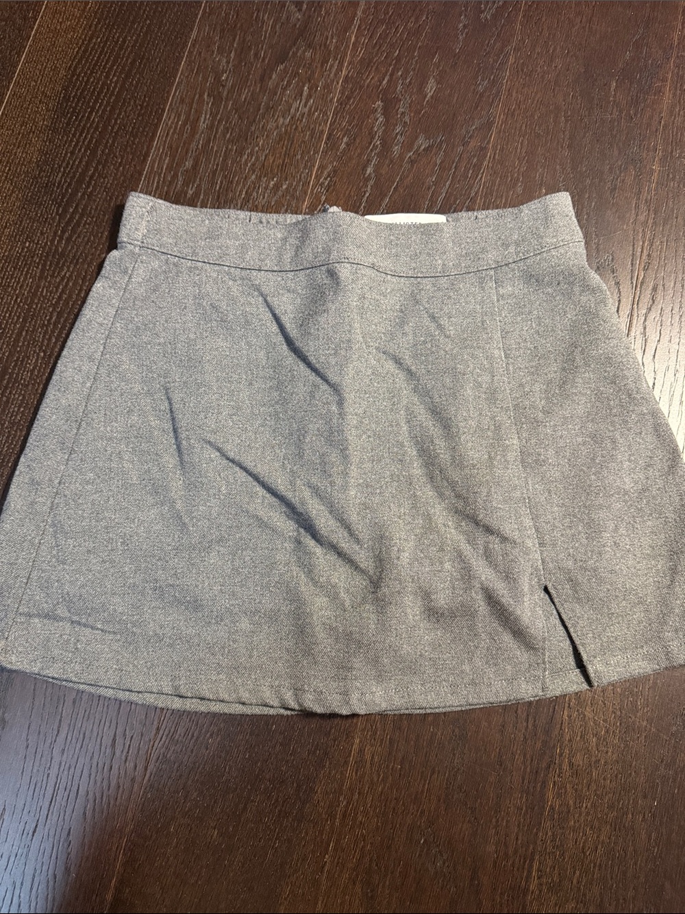Hollister Gray Mini Skirt with Subtle Front Slit